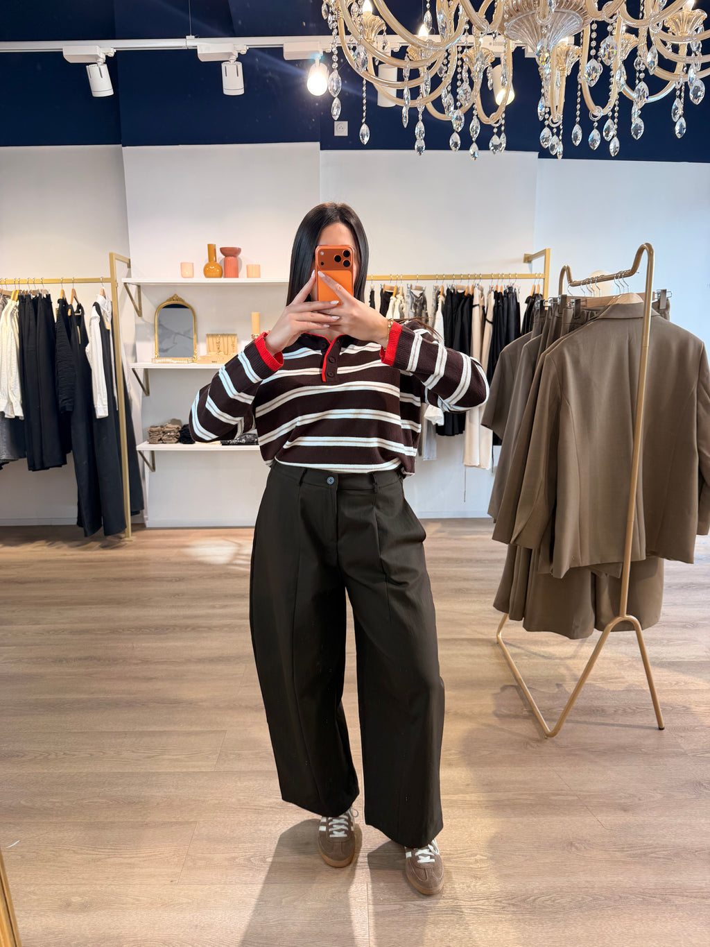 Pantalon large à pinces — Noir