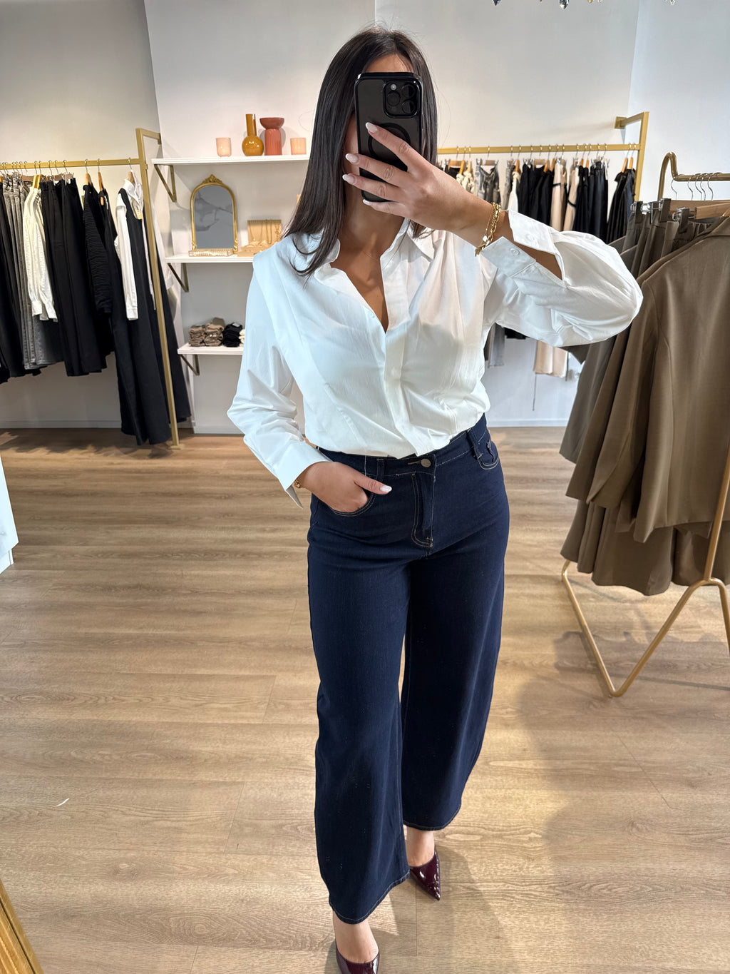 Chemise blanche à manches longues