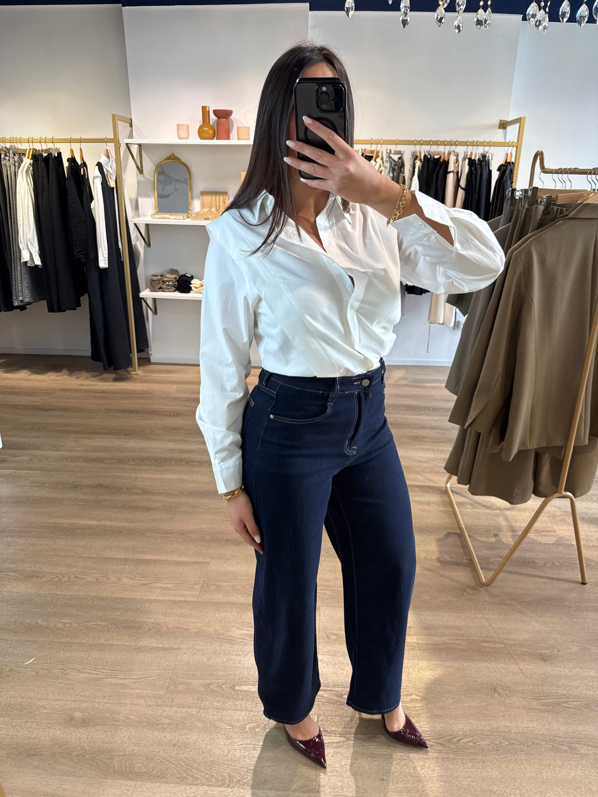 Chemise blanche à manches longues