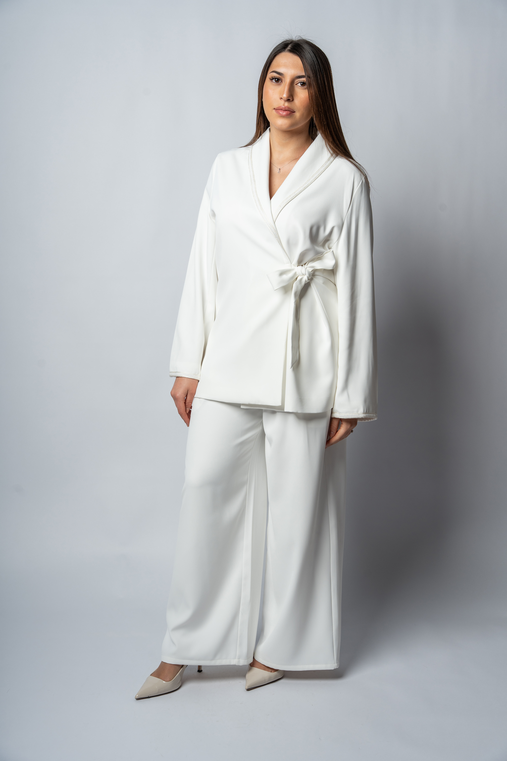 Pantalon large blanc