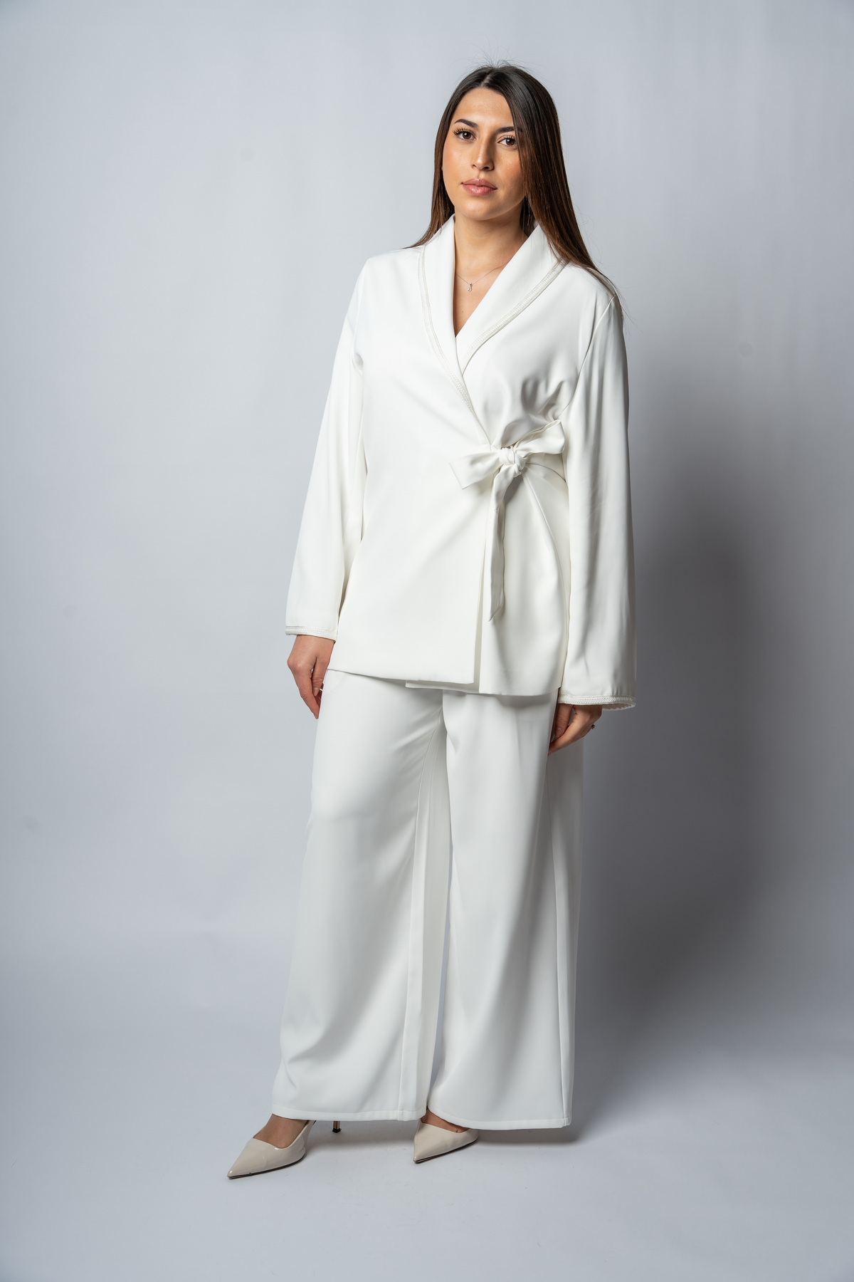 Pantalon large blanc