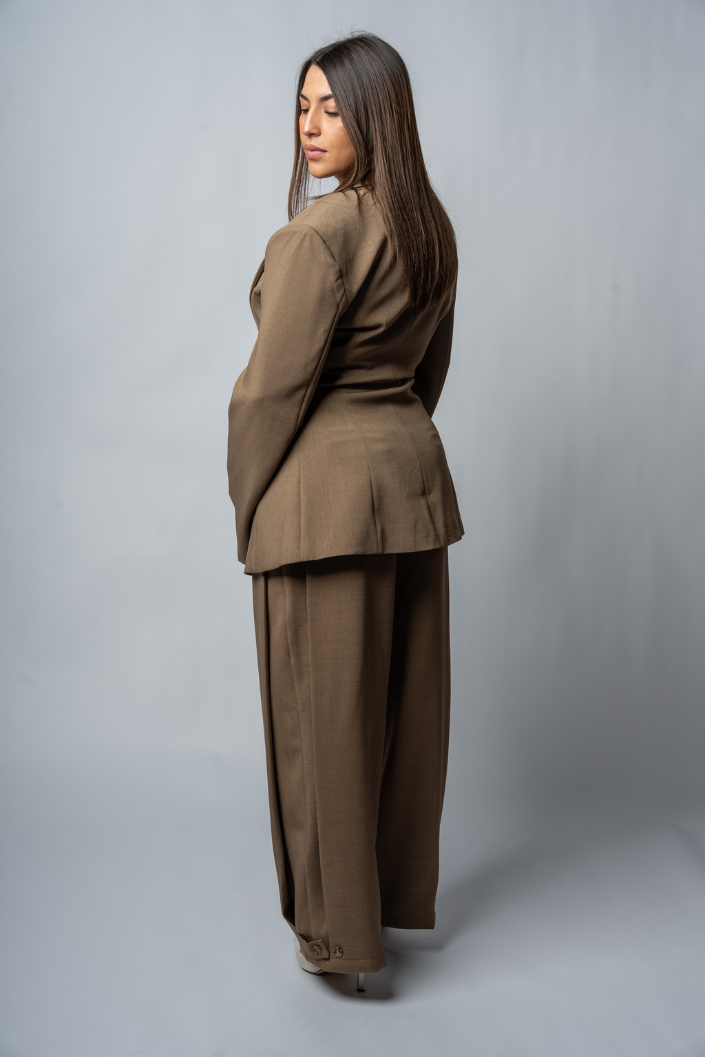 Pantalon à pinces Alia — Brun