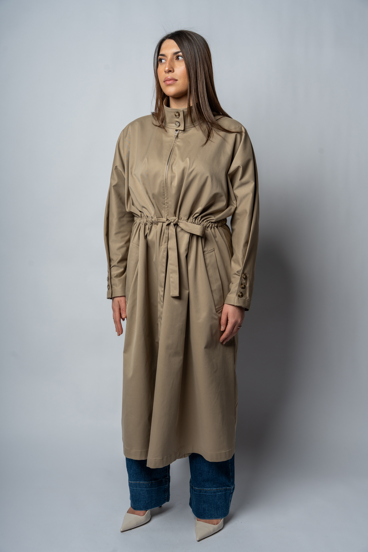 Trench Long Ajustable — Beige